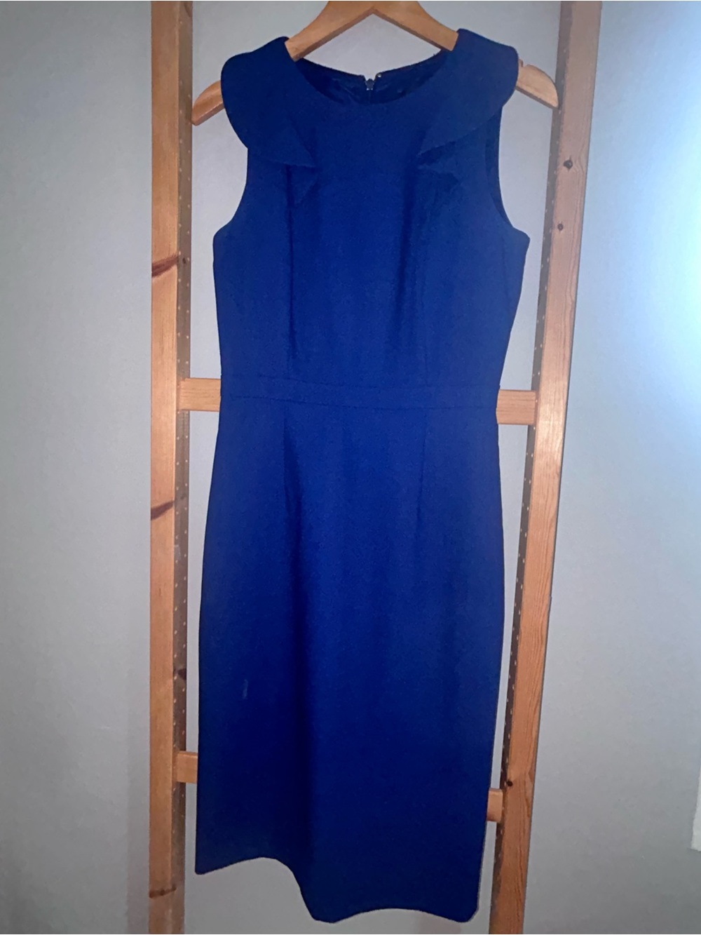 J. Crew Cobalt Blue Sleeveless Midi Sheath Dress Size 2 Tall